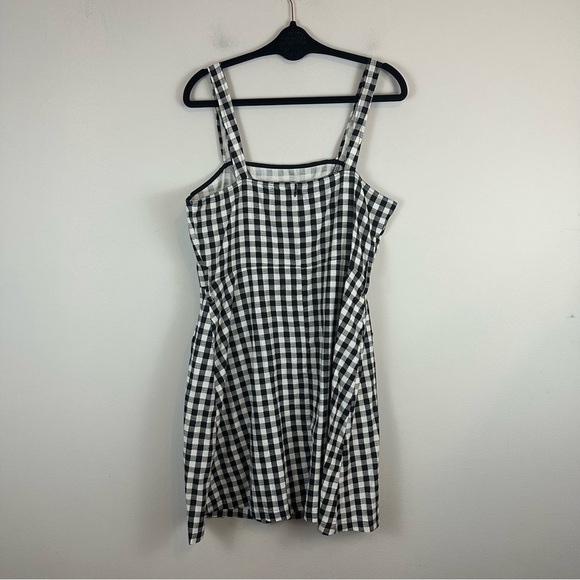 ASOS | Black and White Gingham Tiered Skirt Mini Dress Size 12 NWT - Picture 6 of 6